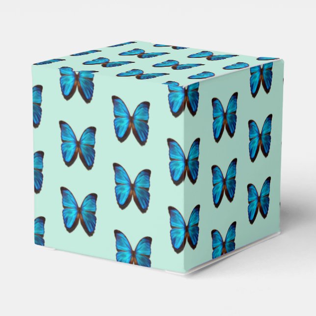Blue Butterfly Favorece la caja de regalo/Fiesta (Reverso Costado)