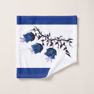 Blue Canterbury Bells on Vine Flowers Lavan la tel