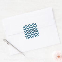 Blue Chevron Gracias Pegatinas
