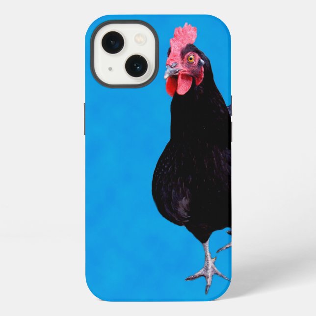 Blue Chicken Strut, funda para iPhone 13 (Reverso )