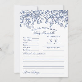 Blue Chinoiserie Consejo Floral para Tarjeta de Be