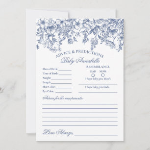 Blue Chinoiserie Consejo Floral para Tarjeta de Be