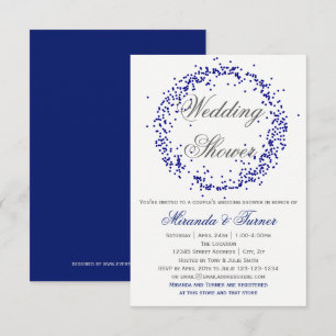 Blue Confetti - Invitación a la ducha matrimonial 