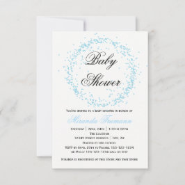 Blue Confetti - Invitación Baby Shower 3x5