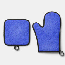Blue Confetti Oven Mitt y Pot Holder Set