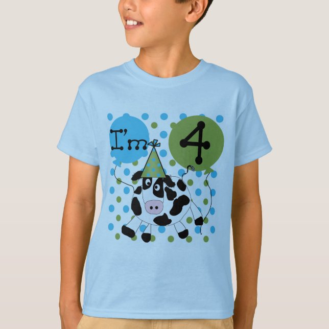 Blue Cow camisetas de cumpleaños y regalos (Anverso)