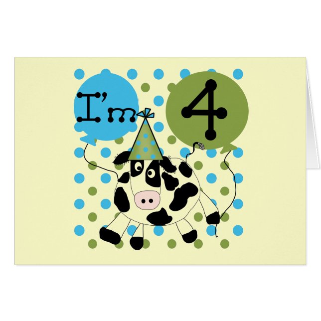 Blue Cow camisetas de cumpleaños y regalos (Anverso (Horizontal))