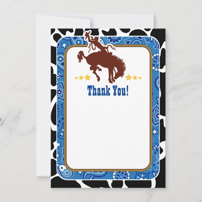 Blue Cowboy Gracias Notas (Anverso)