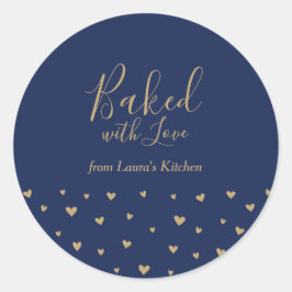 Blue Cute Hearts Horneado con el pegatina del paqu