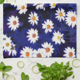 Blue Daisy Garden Art Kitchen Toalla