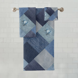 Blue Denim Jeans Patchwork