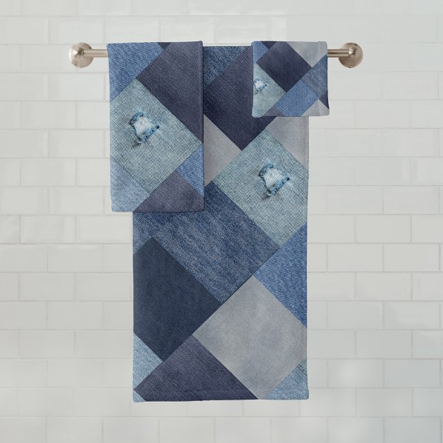 Blue Denim Jeans Patchwork (Subido por el creador)