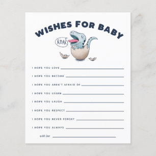 Blue Dinosaur Wire Tarjeta para Bebés