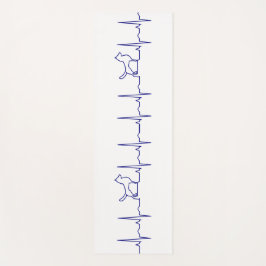 Blue Dog Heartbeat Yoga Mat