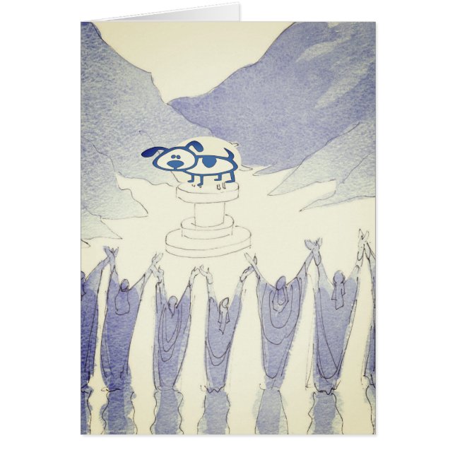 Blue Dog Worship Card (Frente)