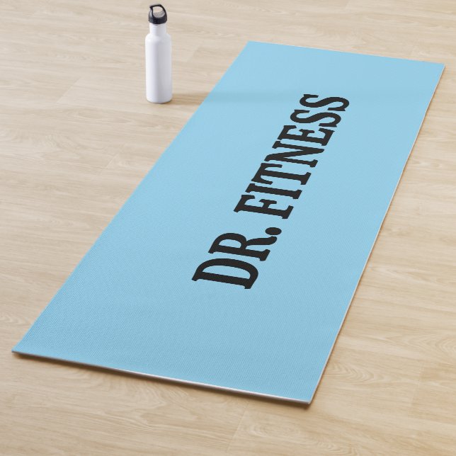 Blue "Dr Fitness" Yoga Mat (In situ)