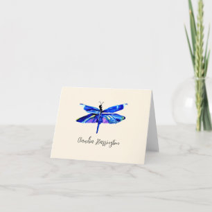 Blue Dragonfly Elegant Personal Nature Stationery