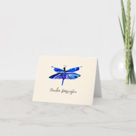 Blue Dragonfly Elegant Personal Nature Stationery