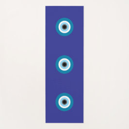 Blue Evil Eye Yoga Mat