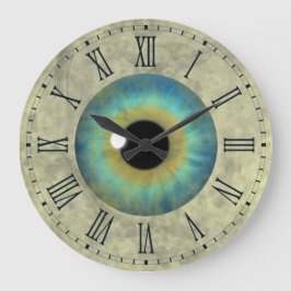 Blue Eye Iris Eyeball Romano Gran Reloj redondo