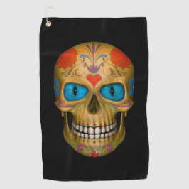 Blue Eyed Sugar Skull Zombie Toallas de golf no mu