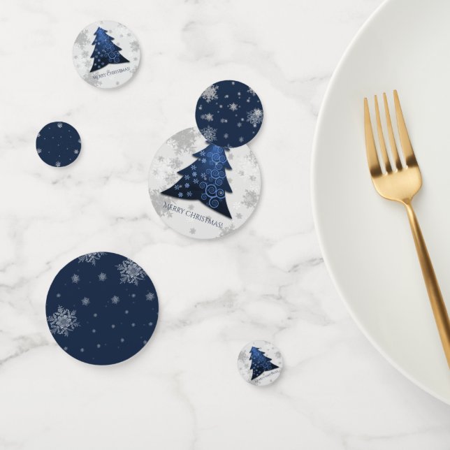 Blue Festix Christmas Tree Table Confetti (Grupo)
