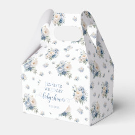 Blue floral baby boy ducha caja de favores de dulc