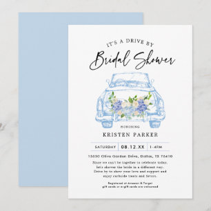 Blue Floral Drive Por Invitación A La Ducha Bridal