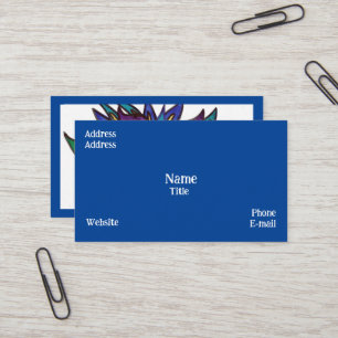 Blue Flower Standard, tarjeta de visita de 3,5" x 