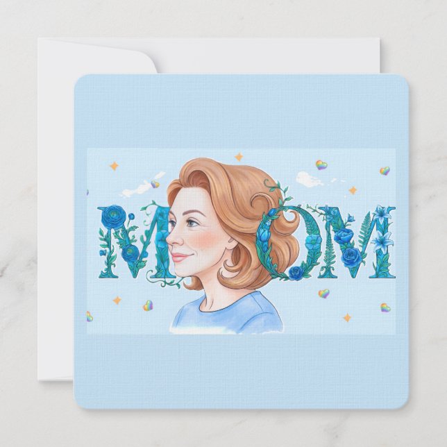 Blue Flowery Mom (Anverso)