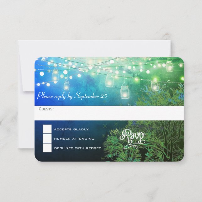 Blue Forest Mason Jar String de Luces RSVP (Anverso)