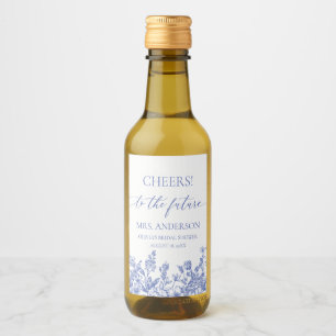 Blue Future Mrs Bridal Shower Mini Wine Label