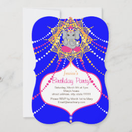 Blue Ganesh Cumpleaños 5" x 7" tarjeta de invitaci
