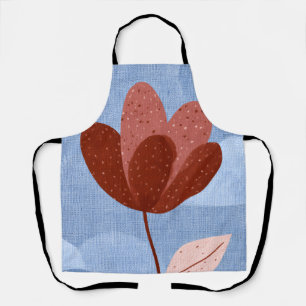 Blue Garden Bloom Delantal Floral Texturizado