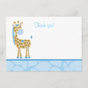 Blue Giraffe Flat Nota de agradecimiento