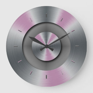 Blue Glow Faux Metalizado elegant reloj de pared m