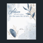 Blue Gold Modern Floral Elegante Tarjeta de Consej<br><div class="desc">Un diseño moderno y elegante en tonos azules con toques de oro y purpurina. Diseño de coordenadas en la parte posterior. Personalice los detalles de su evento de forma fácil y rápida, simplemente pulse el botón personalizar. Los elementos coincidentes para completar la colección de eventos están disponibles en nuestra tienda...</div>