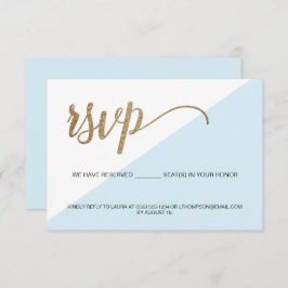 Blue Gold RSVP Sin invitación de asientos reservad