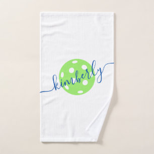 Blue & Green Pickleball Cute Personalizado