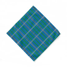 Blue Green Tartan Plaid Bandana