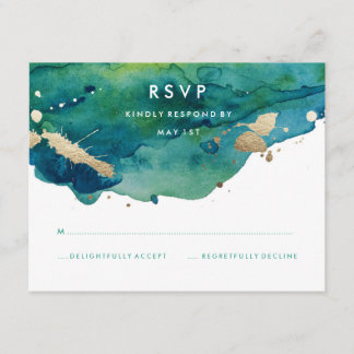 Blue Green y Gold Splatt RSVP