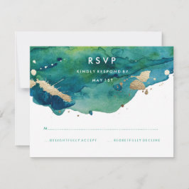 Blue Green y Gold Splatt RSVP