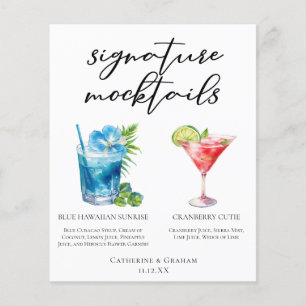 Blue Hawaiian Cranberry Cutie Mocktails Menú