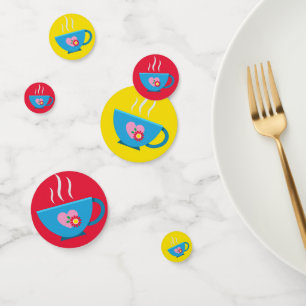 Blue Heart Tea Time Table Confetti
