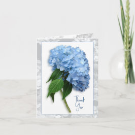 Blue Heaven Hydrangea en Stem Gracias tarjeta de n