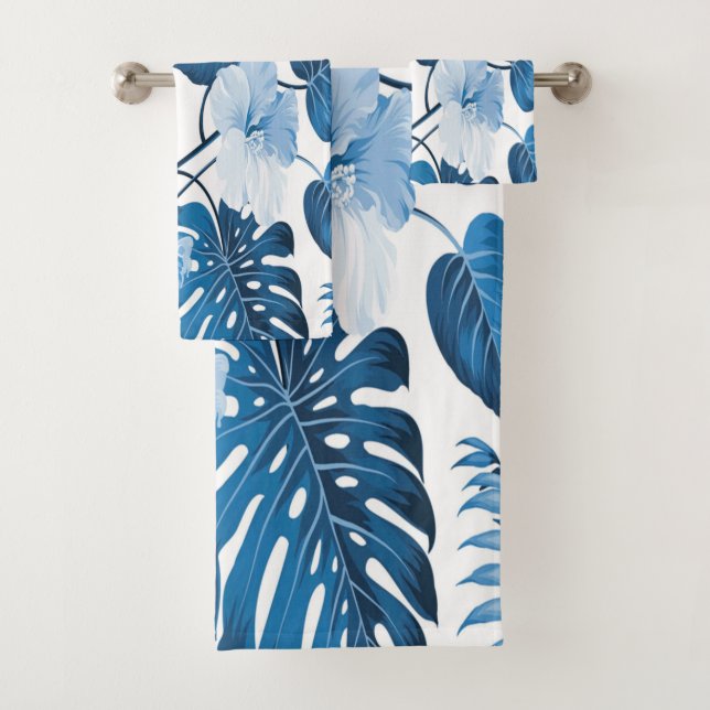 Blue Hibiscus Flower Classy Tropical Beach House  (In situ)