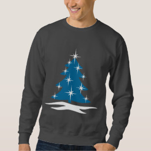 Blue Holiday Tree Sweatshirt Unisex Holiday Top