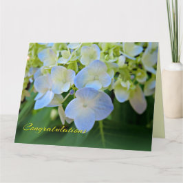 Blue Hydrangea cualquier oportunidad tarjeta de fe