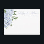 Blue Hydrangea Flor Flor Flor Tarjeta de Asesorami<br><div class="desc">Esta tarjeta floral de bonito incluye flores de hidraangea acuarela y su texto personalizado. Utilice la plantilla para rellenar su información. La función "Personalizar más adelante" se puede utilizar para cambiar el tipo de letra (tamaño, estilo, color) y añadir más líneas de texto, cambiar el diseño y añadir texto al...</div>