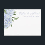 Blue Hydrangea Flor Flor Flor Tarjeta de Asesorami<br><div class="desc">Esta tarjeta floral de bonito incluye flores de hidraangea acuarela y su texto personalizado. Utilice la plantilla para rellenar su información. La función "Personalizar más adelante" se puede utilizar para cambiar el tipo de letra (tamaño, estilo, color) y añadir más líneas de texto, cambiar el diseño y añadir texto al...</div>